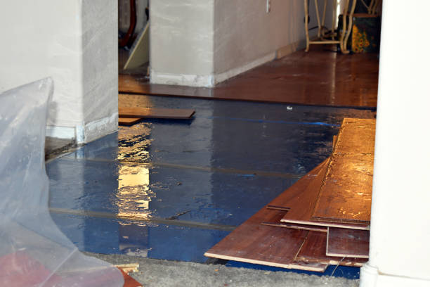 Professional Basement Flood Cleanup technician working in Hartford, WI